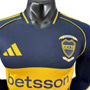 Camisa Boca Juniors I 25/26 manga longa - Jogador Adidas Masculina - Azul com detalhes em amarelo