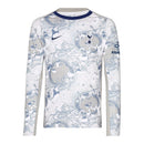 Camisa Tottenham Pré-jogo I 25/26 manga longa - Torcedor Nike Masculina - Branca com detalhes em azul e cinza
