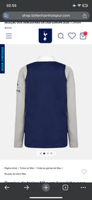 Camisa Tottenham Treino 25/26 manga longa - Torcedor Nike Masculina - Azul e cinza
