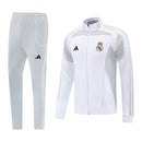 Conjunto Real Madrid Treino 25/26 - Masculino Adidas - Cinza e branco