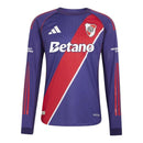 Camisa River Plate III manga longa 26/27 - Torcedor Adidas Masculina - Roxa com detalhes em vermelho