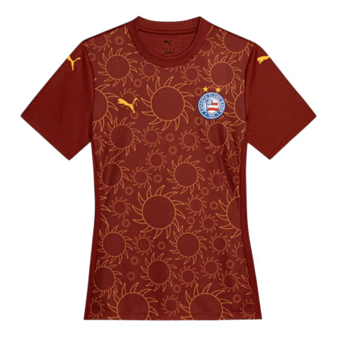 Camisa Bahia III 25/26 - Torcedor Puma Feminina - Vermelha