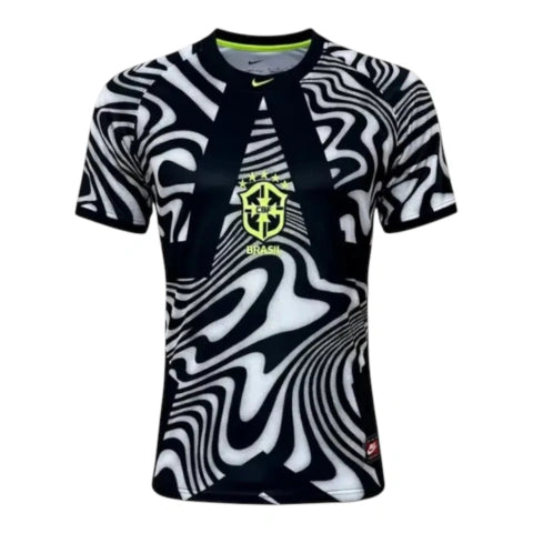 Camisa Seleção Brasileira Goleiro 25/26 - Torcedor Nike Masculina - Branca e preta