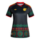 Camisa Seleção Jamaica II 26/27 - Torcedor Adidas Feminina - Preta com detalhes em vermelho e amarelo