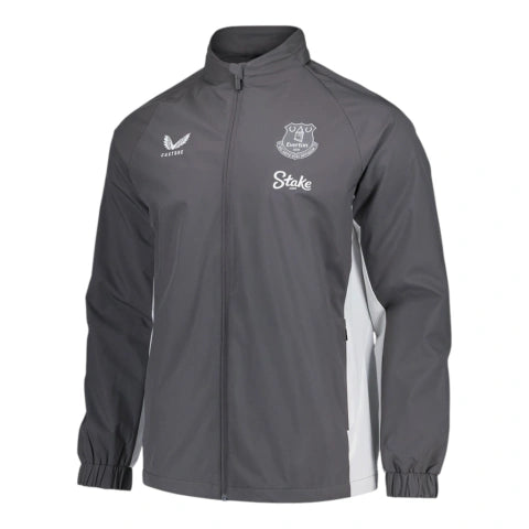 Jaqueta Corta-Vento Everton Treino 25/26 - Masculina Castore - Cinza