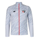 Jaqueta Corta-Vento São Paulo 26/27 - Masculina New Balance - Cinza com detalhes em vermelho