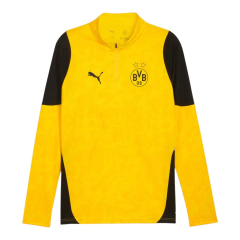 Camisa Borussia Dortmund Treino 25/26 manga longa - Torcedor Puma Masculina - Amarela e preta