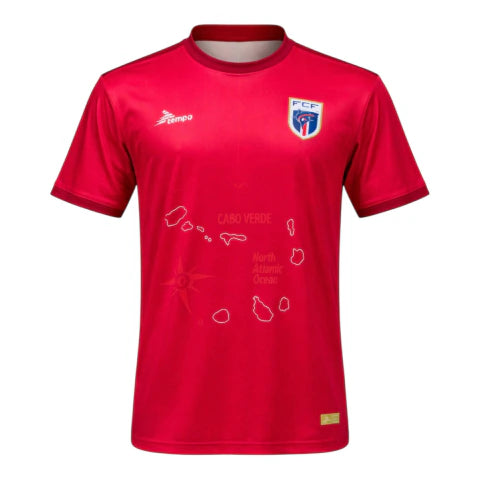Camisa Seleção Cabo Verde III 26/27 - Torcedor Tempo Masculina - Vermelha