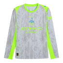 Camisa Manchester City III 25/26 manga longa - Torcedor Puma Masculina - Cinza e verde neon