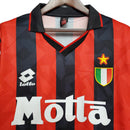 Camisa Retrô AC Milan I 1993/1994 - Masculina Lotto - Vermelha e preta