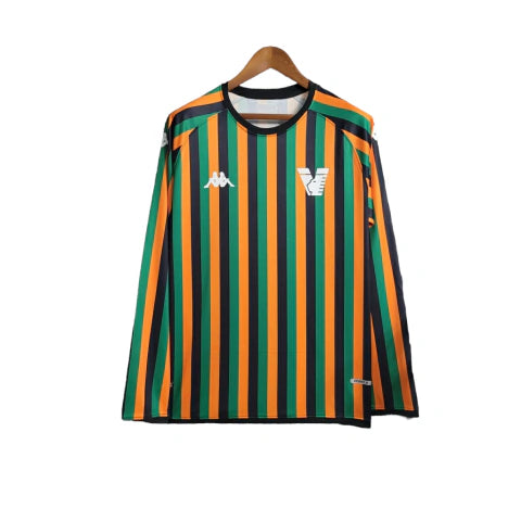 Camisa Venezia Treino 23/24 - Manga Longa - Torcedor Kappa Masculina - Verde e Laranja