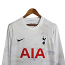 Camisa Tottenham I 23/24 manga longa - Torcedor Nike Masculina - Branca com detalhes em azul