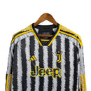 Camisa Juventus I 23/24 manga longa - Torcedor Adidas Masculina - Preta e branca