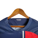 Camisa Paris Saint-Germain I 23/24 manga longa - Torcedor Nike Masculina - Azul com detalhes em vermelho