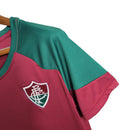 Camisa Fluminense Treino I 23/24 - Torcedor Umbro Feminina - Tricolor com detalhes verde