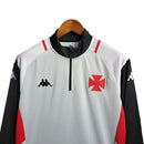 Camiseta Vasco da Gama Manga Longa Branca 23/24 - Branca com as mangas pretas e detalhes em vermelho