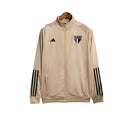 Jaqueta Corta-Vento São Paulo 23/24 Masculina Adidas -Bege com detalhes em preto