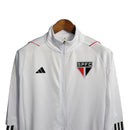 Jaqueta Corta-Vento São Paulo 23/24 Masculina Adidas - Branca com detalhes em preto