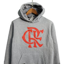 Jaqueta Corta-Vento Flamengo 23/24 Masculina Adidas - Cinza com detalhes em vermelho