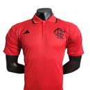 Camisa Flamengo Polo Treino 23/24 Torcedor Masculina - Vermelha com detalhes em preto