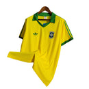 Camisa Seleção Brasileira I Retrô 1979 Adidas Torcedor Masculina - Amarelo com detalhes em verde