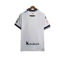 Camisa Real Sociedad III 23/24 - Torcedor Macron Masculina - Branca com detalhes em azul