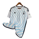 Camisa Nottingham II 23/24 - Torcedor Adidas Masculina - Branca de detalhes em azul e preto