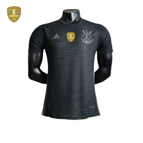 Camisa Flamengo II 23/24 - Jogador Adidas Masculina - Preto com patch da libertadores
