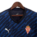 Camisa Sporting de Gijón II 23/24 - Torcedor Puma Masculina - Azul com detalhes em preto