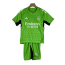 Kit Infantil Real Madrid Goleiro Adidas 23/24 - Verde com detalhes em branco