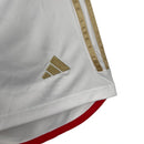 Shorts Arsenal 23/24 - Masculino Adidas - Branco com detalhes em dourado