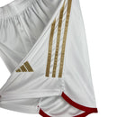 Shorts Arsenal 23/24 - Masculino Adidas - Branco com detalhes em vermelho