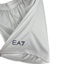 Shorts Napoli 23/24 - Masculino EA7 - Branco com detalhes em preto e azul