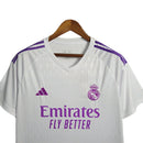 Camisa Real Madrid Goleiro 23/24 - Torcedor Adidas Masculina - Branca com detalhes em roxo
