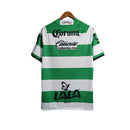 Camisa Santos Laguna I 23/24 - Torcedor Charly Masculina - Verde e branca com detalhes em preto