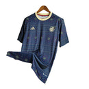 Camisa Seleção Jamaica Treino 23/24 - Torcedor Adidas Masculina - Azul com detalhes em dourado