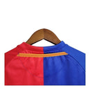 Kit Infantil Retrô Barcelona I 2008/2009 - Nike - Azul e vermelho com detalhes em amarelo