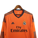 Camisa Retrô Real Madrid II 13/14 manga longa - Masculina Adidas - Laranja com detalhes em cinza