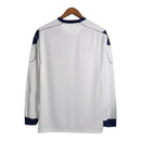 Camisa Retrô Manchester United II 1999/2000 manga longa - Umbro Masculina - Branca com detalhes em azul