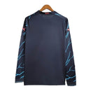 Camisa Manchester City II 23/24 manga longa - Torcedor Puma Masculina - Azul com detalhes em Laranja