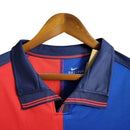 Camisa Retrô Edição Centenário Barcelona 98/99 manga longa - Masculina Nike - Azul e vermelha