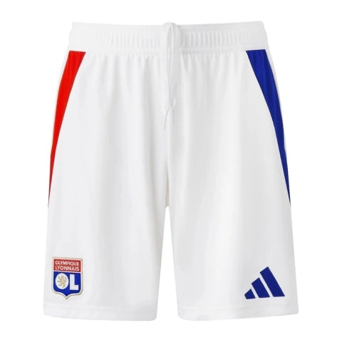 Shorts Lyon I 24/25 - Masculino Puma - Branco com detalhes em azul e vermelho
