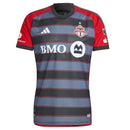 Camisa Toronto FC I 24/25 - Torcedor Adidas Masculina - Preta com detalhes em vermelho e cinza