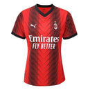 Camisa AC Milan I 23/24 - Torcedor Puma Feminina - Vermelha e preta