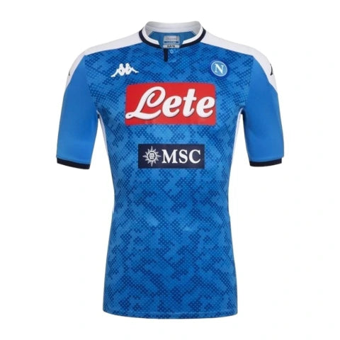 Camisa Retrô Napoli I 2019/20 - Masculina Kappa - Azul e branca