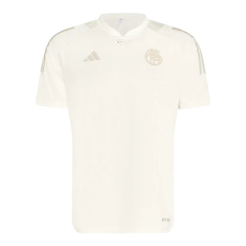 Camisa Bayern de Munique Champions League Pré-jogo 23/24 - Torcedor Adidas Masculina - Off white