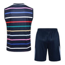 Kit Treino adulto - Camisa e Shorts - Seleção França Nike 24/25 - Azul com detalhes coloridos