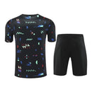 Kit Treino adulto - Camisa e Shorts - Seleção Portugal Nike 24/25 - Preto com detalhes coloridos