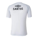 Camisa Santos Pré-jogo 23/24 - Torcedor Umbro Masculina - Branca com detalhes em cinza