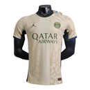 Camisa Paris Saint-Germain IV 24/25 - Jogador Jordan Masculina - Bege com detalhes em verde